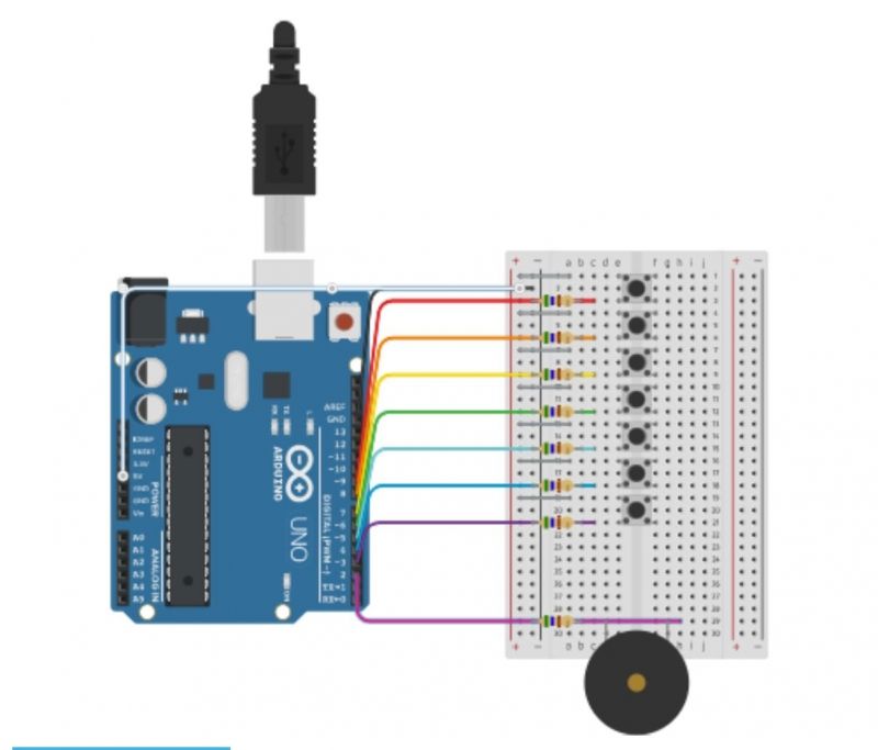 TinkerCAD (Arduino) - Piano